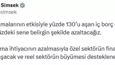 İç Borç Çevirme Oranı Azalacak