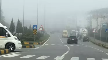Bartın'da Sis: Görüş Mesafesi 20 Metreye Düştü