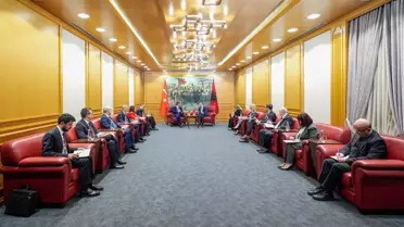 Cevdet Yılmaz, Arnavutluk'ta Görüşme Gerçekleştirdi