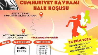 Köyceğiz'de 29 Ekim Halk Koşusu Düzenlenecek