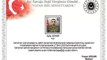 Tokat'ta Eğitim Sırasında Piyade Er Eyüp Güner Şehit Oldu