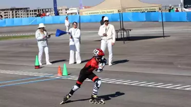 Karaman'da Tekerlekli Paten Şampiyonası Başladı