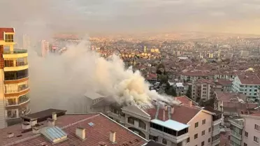 Keçiören'de Çatı Yangını