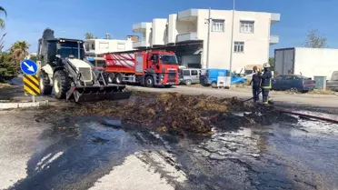 Antalya'da Traktörde Yangın