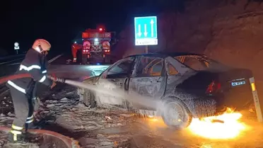Bucak'ta Otomobil Yangını