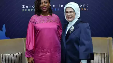 Emine Erdoğan, Sierra Leone Cumhurbaşkanı'nın eşi Fatima Maada Bio ile görüştü