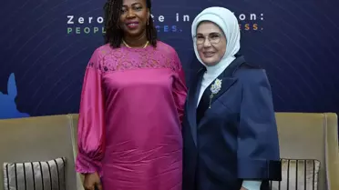 Emine Erdoğan, Sierra Leone Cumhurbaşkanı'nın Eşi Fatima Maada Bio ile Görüştü