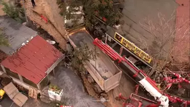 Eyüpsultan'da Hafriyat Kamyonu Kazası