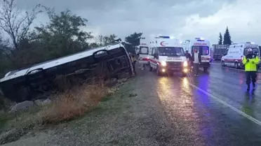 Buldan'da Otobüs Devriildi: 1 Ölü, 32 Yaralı