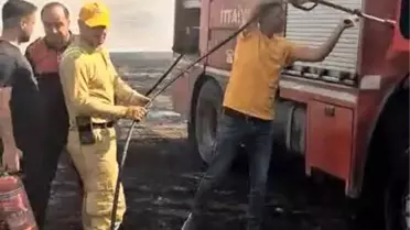 Siirt'te İtfaiye Aracı Alevlere Kapıldı