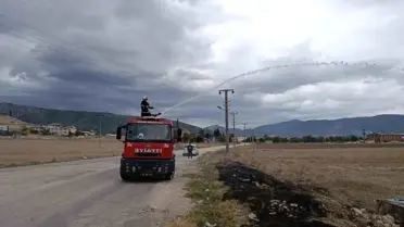 Bucak'ta Arazide Yangın Söndürüldü