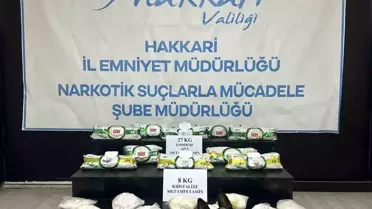 Hakkari'de 43 Kilogram Uyuşturucu Ele Geçirildi