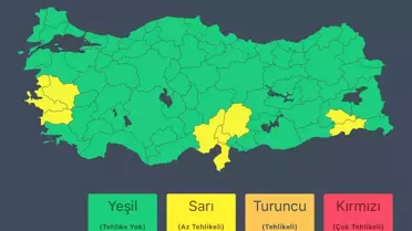 9 İlde Gök Gürültülü Sağanak Uyarısı
