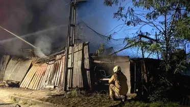 Küçükçekmece'de Yangın: Elektrik Tellerine Sıçradı