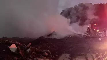 Ünye'de Atık Toplama Merkezinde Yangın
