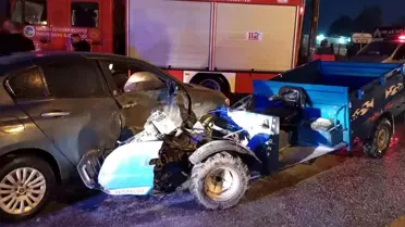 Sakarya'da Tarım Aracı ile Otomobil Çarpıştı: 6 Yaralı