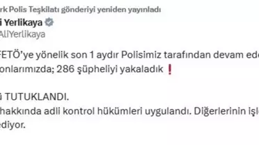 FETÖ Operasyonunda 286 Gözaltı, 154 Tutuklama