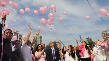 Meme Kanseri Farkındalığı İçin Pembe Balon Uçuruldu