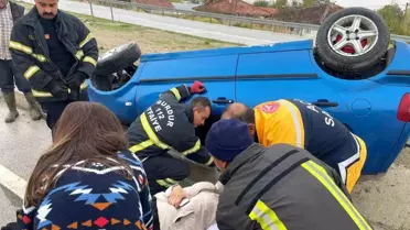 Burdur'da Trafik Kazası: Sürücü Sıkıştı