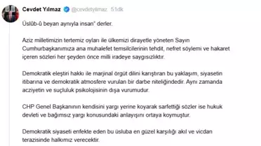 Cevdet Yılmaz'dan CHP Liderine Tepki: 'Milli İradeye Saygısızlık'