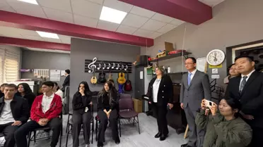 Çin Büyükelçisi Jiang Xuebin, Ayrancı Anadolu Lisesi'ni Ziyaret Etti