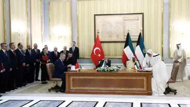 Cumhurbaşkanı Erdoğan, Kuveyt'te imza törenine katıldı