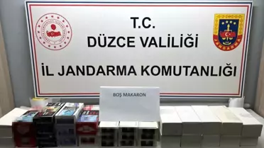 Düzce'de 80 Bin Makaron Ele Geçirildi