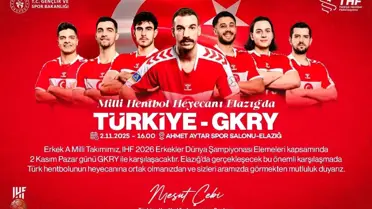 A Milli Hentbol Takımı Elazığ'da Güney Kıbrıs ile Karşılaşacak