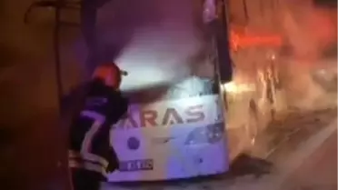 Osmaniye'de Yolcu Otobüsünde Yangın: Can Kaybı Yok