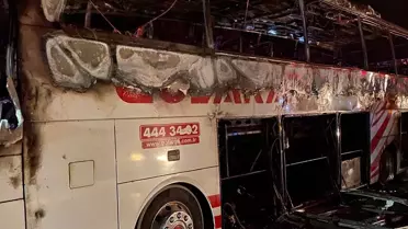 Osmaniye'de Otobüs Yangını