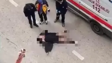 Genç kadın yola yattı, kimse ikna edemedi