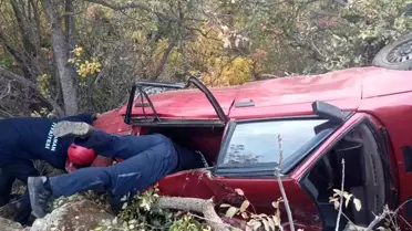 Karaman'da Otomobil Uçuruma Yuvarlandı: 1 Ağır Yaralı