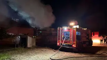 Konya'da Evde Yangın: Kalorifer Dairesi ve Çatı Zarar Gördü