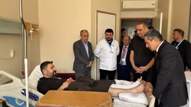 Vali Ekici Hastanede Hasta Ziyareti