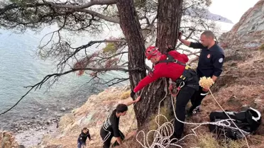 Fethiye'de Yürüyüşte Düşen Şahıs Kurtarıldı