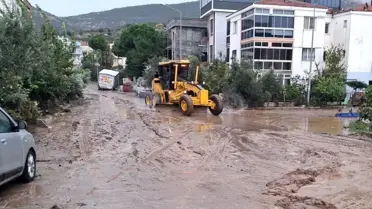 Foça'da Sel Felaketi Sonrası Aliağa Belediyesi'nden Destek Çalışmaları