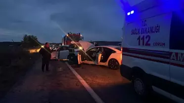 Çorum'da Trafik Kazası: 3 Yaralı