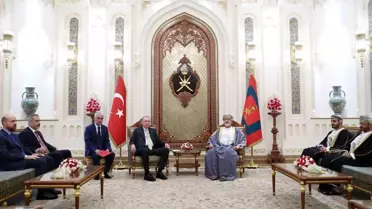 Erdoğan Umman Sultanı ile Görüştü