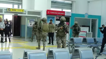 Iğdır Havalimanı'nda Patlayıcı Madde Tatbikatı Gerçeği Aratmadı