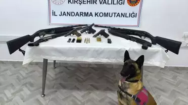 Kırşehir'de Silah Operasyonu: 4 Tüfek ve 5 Tabanca Ele Geçirildi