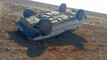 Harran'da Takla Atan Araçta Sürücü Yaralandı