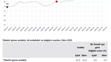 Tüketici Güven Endeksi Ekim'de Düştü