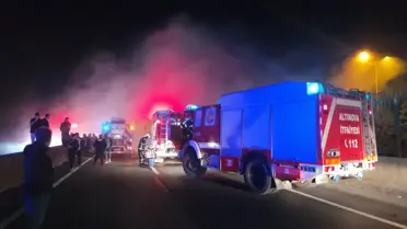 Yalova'da TIR'da Yangın