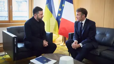Zelenskiy ve Macron Brüksel'de Görüştü
