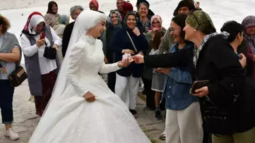 Pamukkale'de Unutulmaz Düğün Çekimi