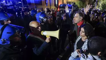 Roma'da Filistin Destek Gösterisine Polis Müdahalesi