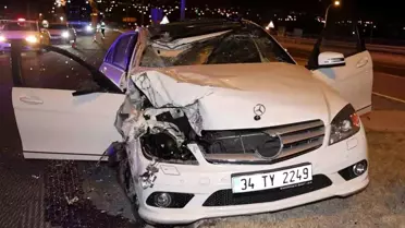 Aksaray'da Alkollü Aday Sürücü Kaza Yaptı