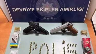 Keşan'da Ruhsatsız Tabanca ve Fişek Ele Geçirildi