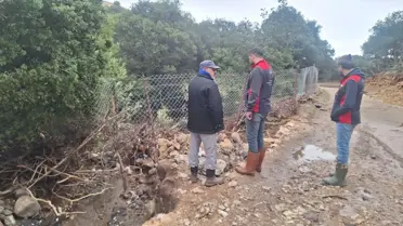Gökçeada'da Sağanak Hasara Yol Açtı