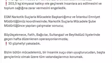 İstanbul'da Narkotik Operasyonu: 10 Şüpheli Yakalandı